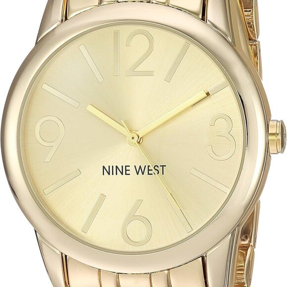 Chic 39mm Gold Women's Bracelet Watch with Mineral Lens & Japanese Quartz - Picture 1 of 7